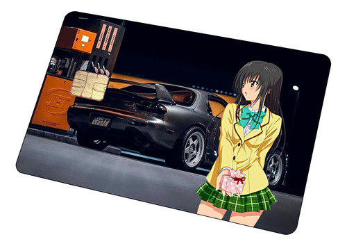 Sticker Para Tarjeta Nuevo Chica Anime Y Carros A Elegir