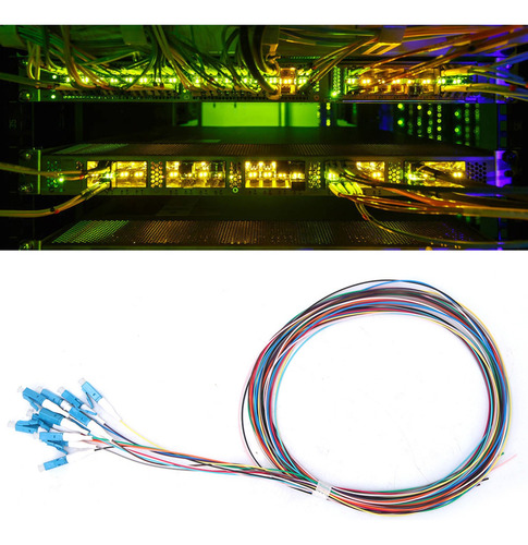 Pigtail De Fibra Óptica De 12 Hilos Lc/upc Monomodo 1.5 M