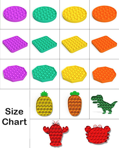 Pop It Bubble Pop Fidget Sensory Juguete Puzzle Juego