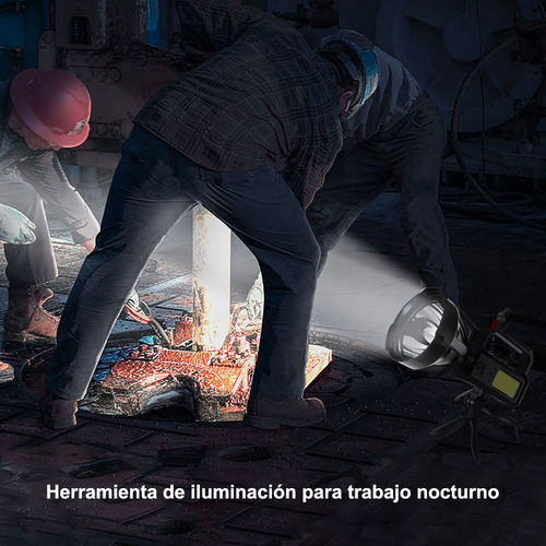 Lámpara De Mano Led Recargable Linterna Portátil Camping