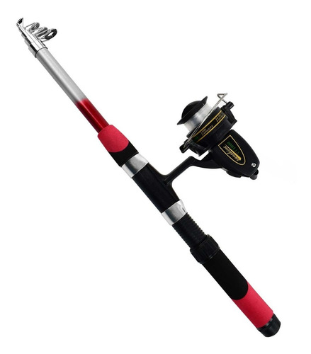 Caña De Pesca Telescopica Wolfox Wf6103 Carrete 1.80m