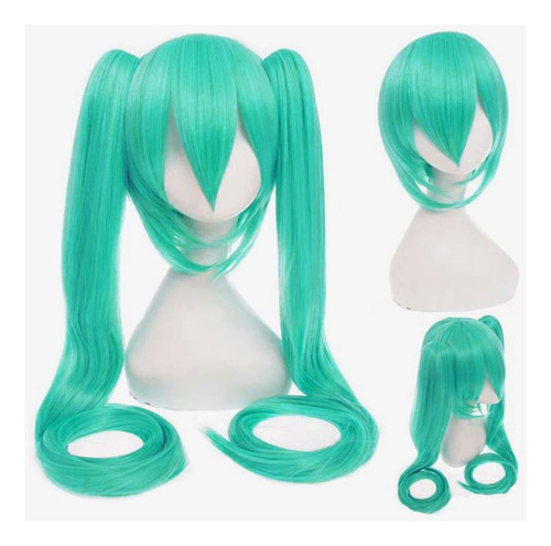 Missvig Cosplay Wig Long Green Wig With Bangs For Halloween