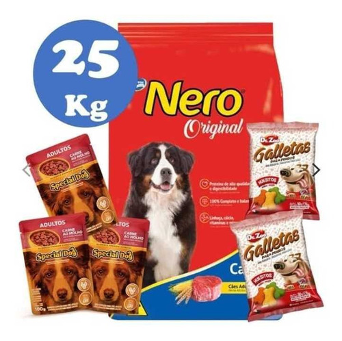 Nero Adulto Original Carne 25kg + Obsequio