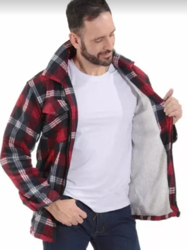 Campera  Leñadora Forrada Con Piel De Corderito 