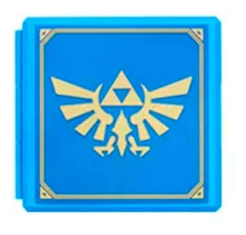 Imagen 1 de 2 de Case Portajuegos De Nintendo Switch 12 Slots - Zelda Azul