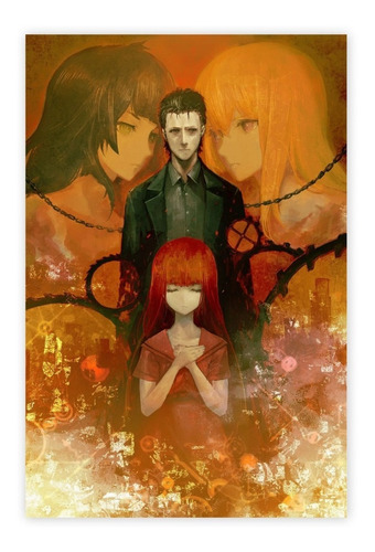 Quadro Placa Poster Mdf Steins Gate Anime Série