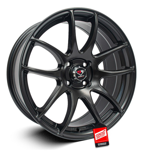 Jogo Roda Work Emotion Aro 17x7.5 4x100 Offset 35 Preto