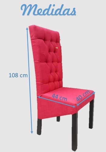 Set 4 Sillas Capitonadas De Madera Para Comedor