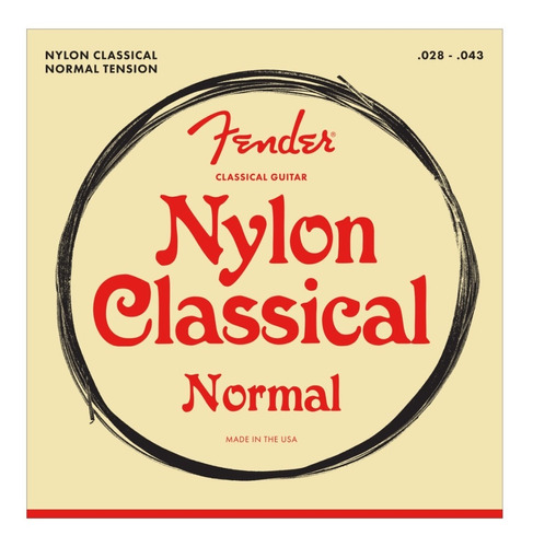 Juego De Cuerdas Nylon Para Guitarra Acustica Fender Clear