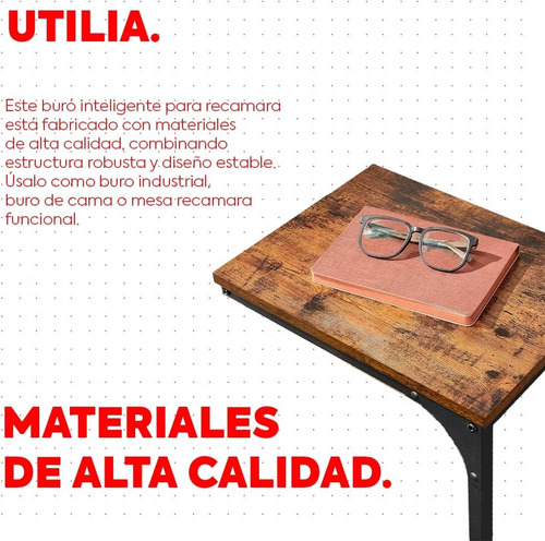 Mesa Auxiliar Moderna En Forma De C Con Estación De Carga