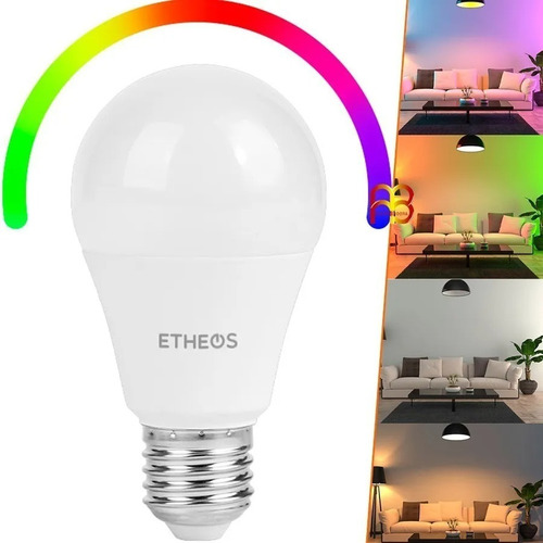 Lampara Focos 9 Watts Wifi Smart Colores App Programable Rgb