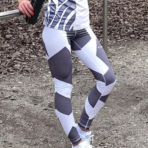 Lycra Leggings Deportivo Tiro Alto - Blanco Ref. 1045