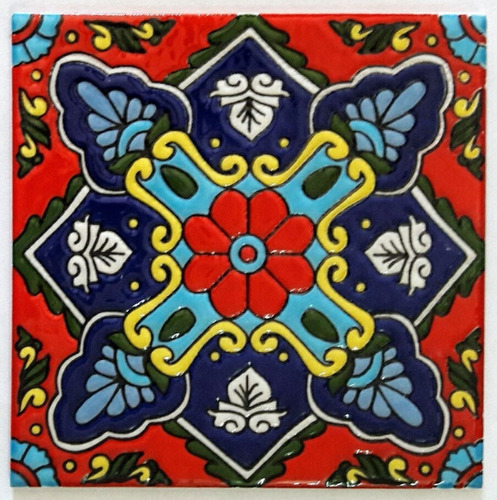 Azulejo Mayólica C/relieve 15x15cm Fabricante Ceramikero