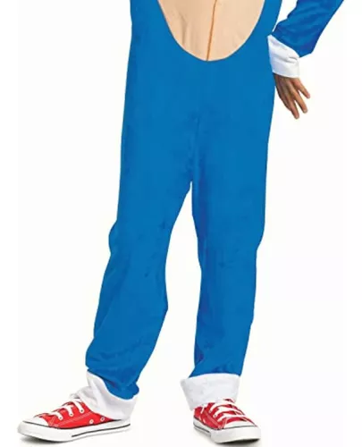 Disfraz de Sonic the Eedgehog, disfraz oficial de película Sonic y tocado,  talla para niños pequeños, Como se muestra