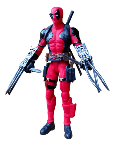 Figura Deadpool 25 Cm Altura Articulado Con Accesorios
