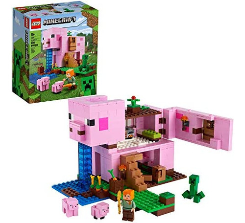 Lego Minecraft The Pig House, 21170 Con Alex, Creeper Y 2 Fi