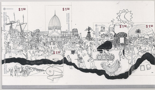 Argentina - Hoja B.mural Bicentenario - Año 2010- Gj 3805/16