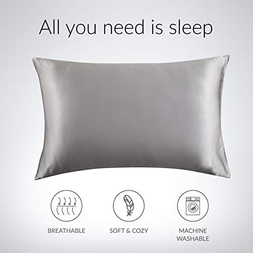 Juego De Fundas Para Almohada Satin Color Plateado