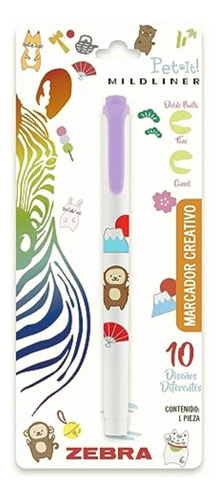 Marcador Creativo Mildliner Pet It Morado 1 (blister) Zebra