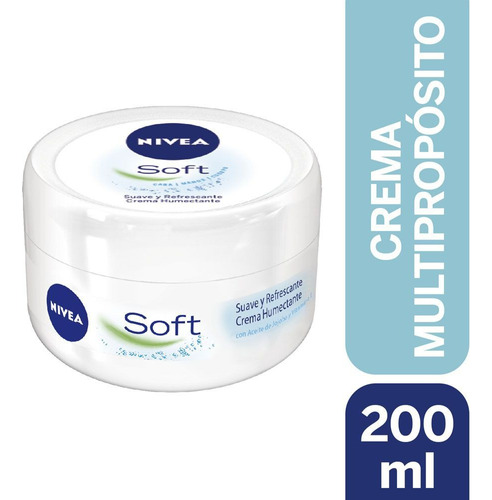 Crema Multipropósito Nivea Soft Cara Manos Cuerpo 200ml