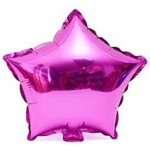 10 Balão Metalizado Estrela 22cm 9 Polegadas Ano Cor Pink