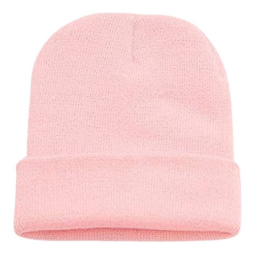 Imagen 2 de 4 de Gorro Beanie De Lana Adulto Con Doblez Azul Oscuro