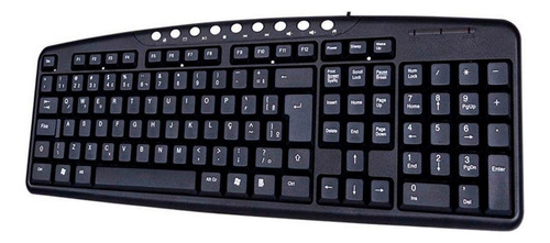 Teclado Com Fio Abnt2 Português Multimídia Usb Preto C3tec