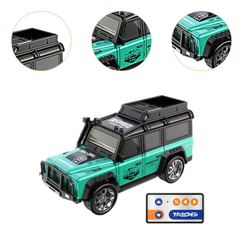 Camión Modelo Rc Rock 1/64 Con Control Remoto, Vehículo De