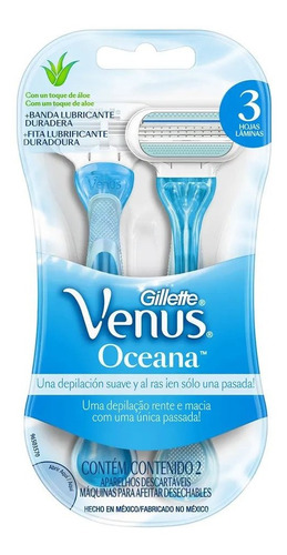 Afeitadora Gillette Venus Oceana X 2 Unidades Descartables