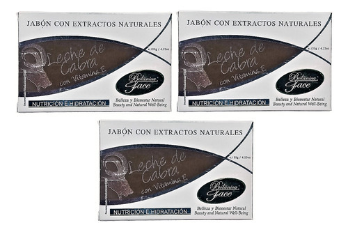 3 X Jabón Leche De Cabra X 120g