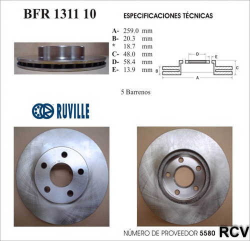 Disco Frenos  Delantera Para Buick Skylark   1995