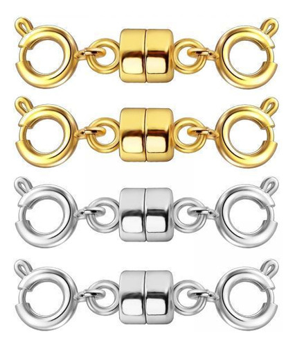 2 X 4 Piezas Cierres Magnéticos Para Collar Extensores De