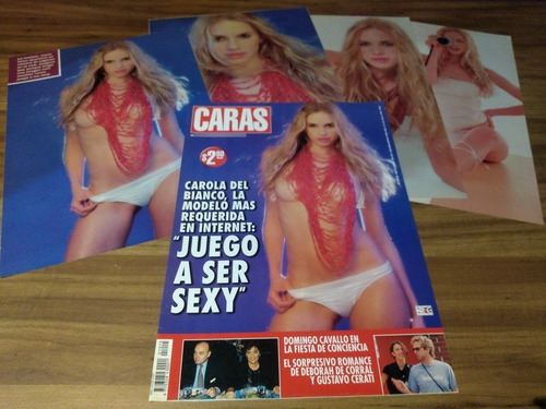 Carola Del Bianco * Tapa Y Nota Revista Caras 1015 * 2001