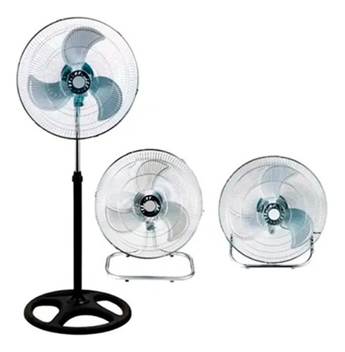 Ventilador Pie Turbo 18 Kanji 3 En 1 Pared Aspas Metalicas  