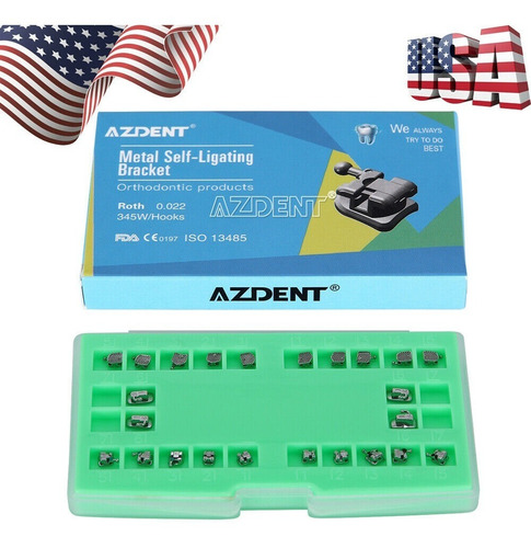Imagen 7 de 8 de Brackets Autoligantes Metálicos Azdent Originales Santiago