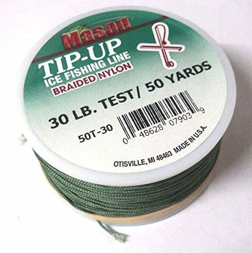 Mason Tip Up Linea Pesca Hielo Nailon Trenzado Verde 30