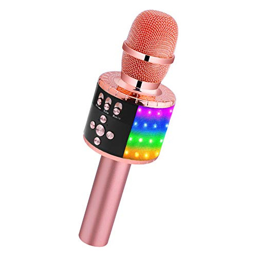 Micrófono De Karaoke Inalámbrico Bluetooth Luces Led ...