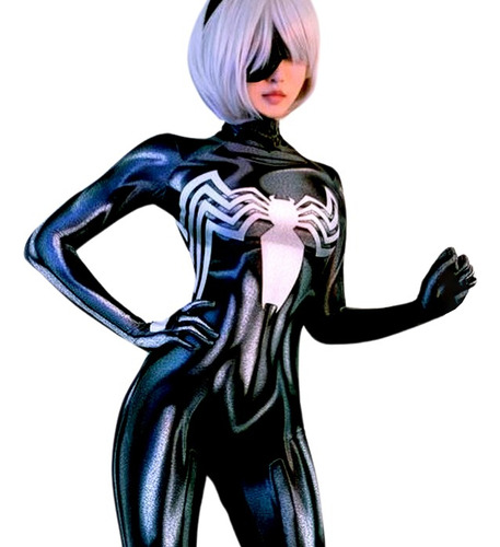 Disfraz Venom Spiderman Cosplay Marvel Manga Anime Araña 