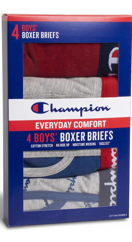 Pack X4 Boxers Champion Para Niño
