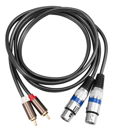 Cable De Audio Hifi 2 Rca Macho A Xlr 3 Pin Hembra Mixing Co
