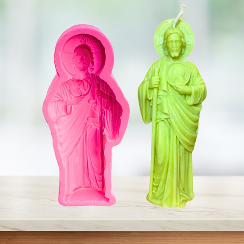 Molde San Judas Tadeo 10 Cm Silicona Vela Jabon Resina 3d