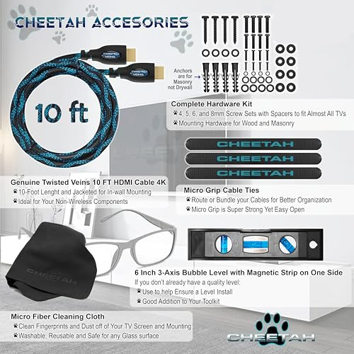 Suporte De Parede Para Tv Cheetah Apdam3b Com Braço Articula