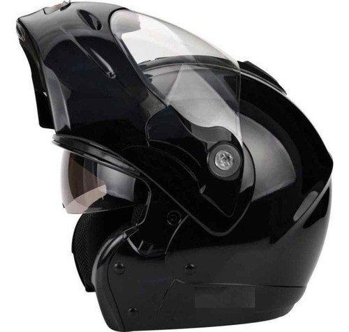 Capacete Mixs Captiva Preto Brilhante Robocop Articulado