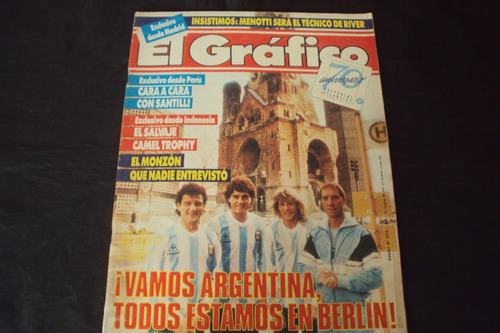 Revista El Grafico # 3573 - Tapa Argentina Ruggeri Bilardo