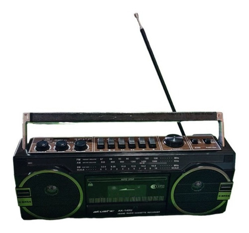 Grabadora Ak-149u Am - Fm- Sw / Usb/ Bluetooth / Cassette