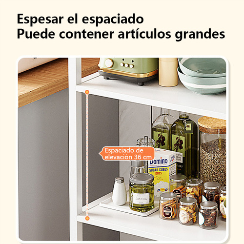 Moderno Estante Para Cocina Pequeñas Móvil Con Puertas 52cm Negro