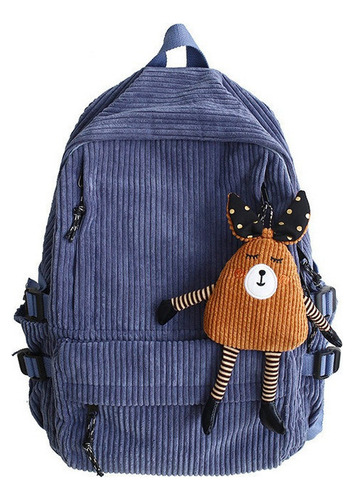 Mochila Kawaii De Estudiante De Pana Vintage Para Mujer