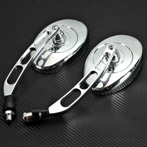 2 Piezas De Espejos Plateados Compatibles Con Harley Road