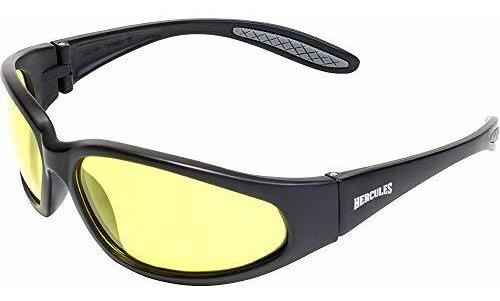 Hércules Para Hombre Visión Global Amarillo Gafas De Sol Teñ