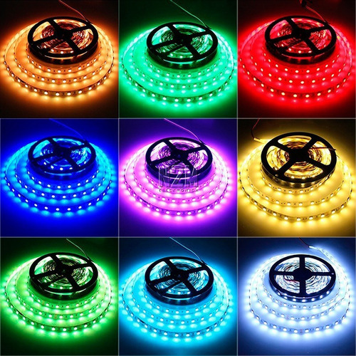Tira Led 5050 Rollo 5 Metros Rgb 12v Exterior Kit Mfull